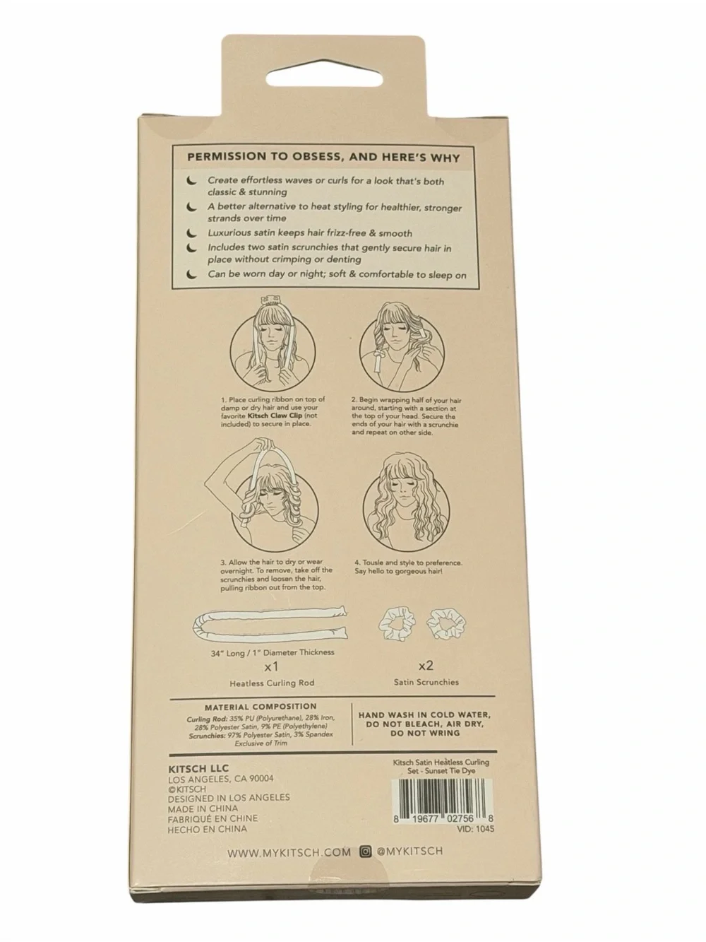 Kitsch Satin Heatless Curling Set